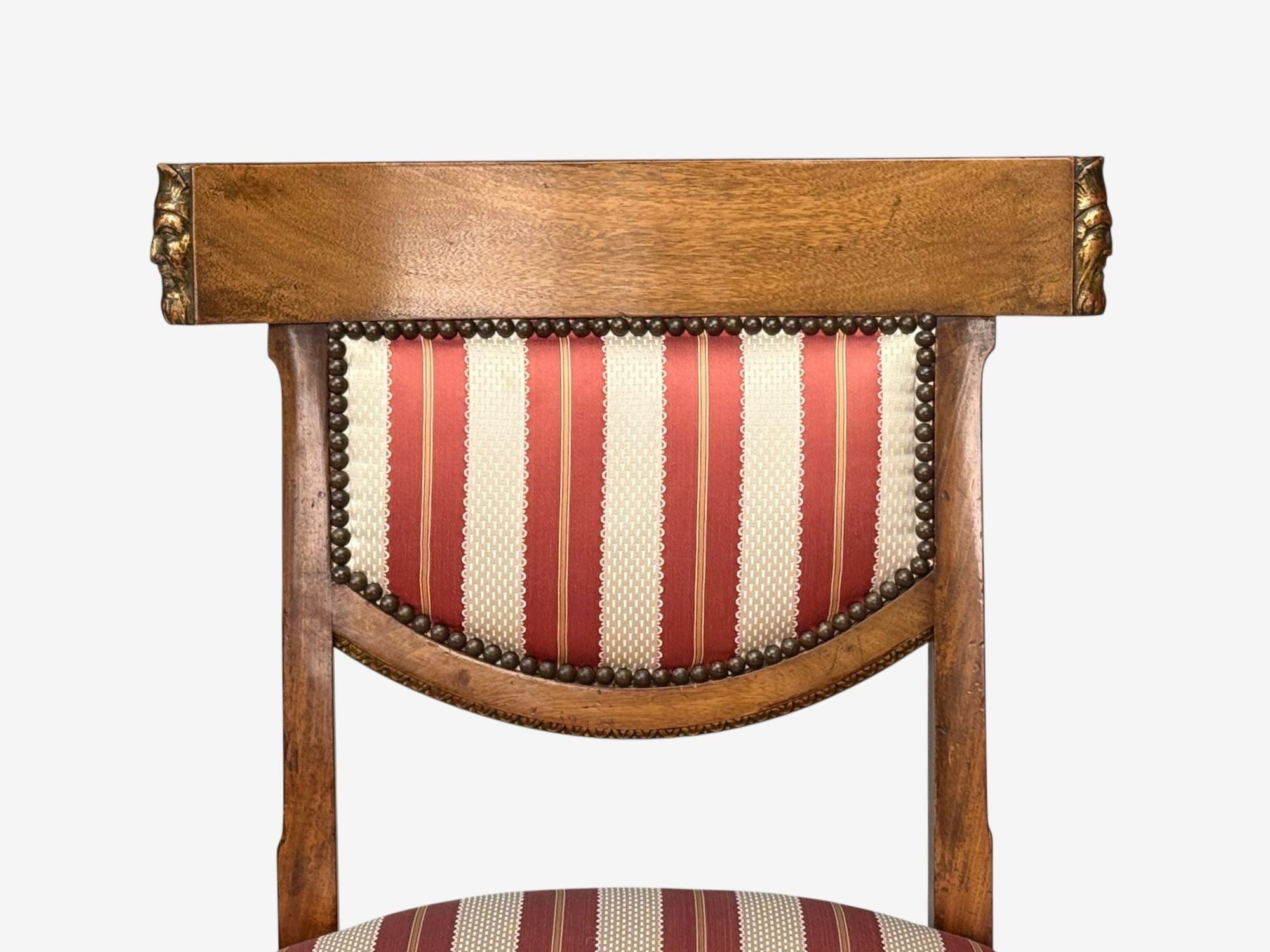 Neoclassical Style, Occasional Chairs, Carved Wood, Silk, England, 19th c.