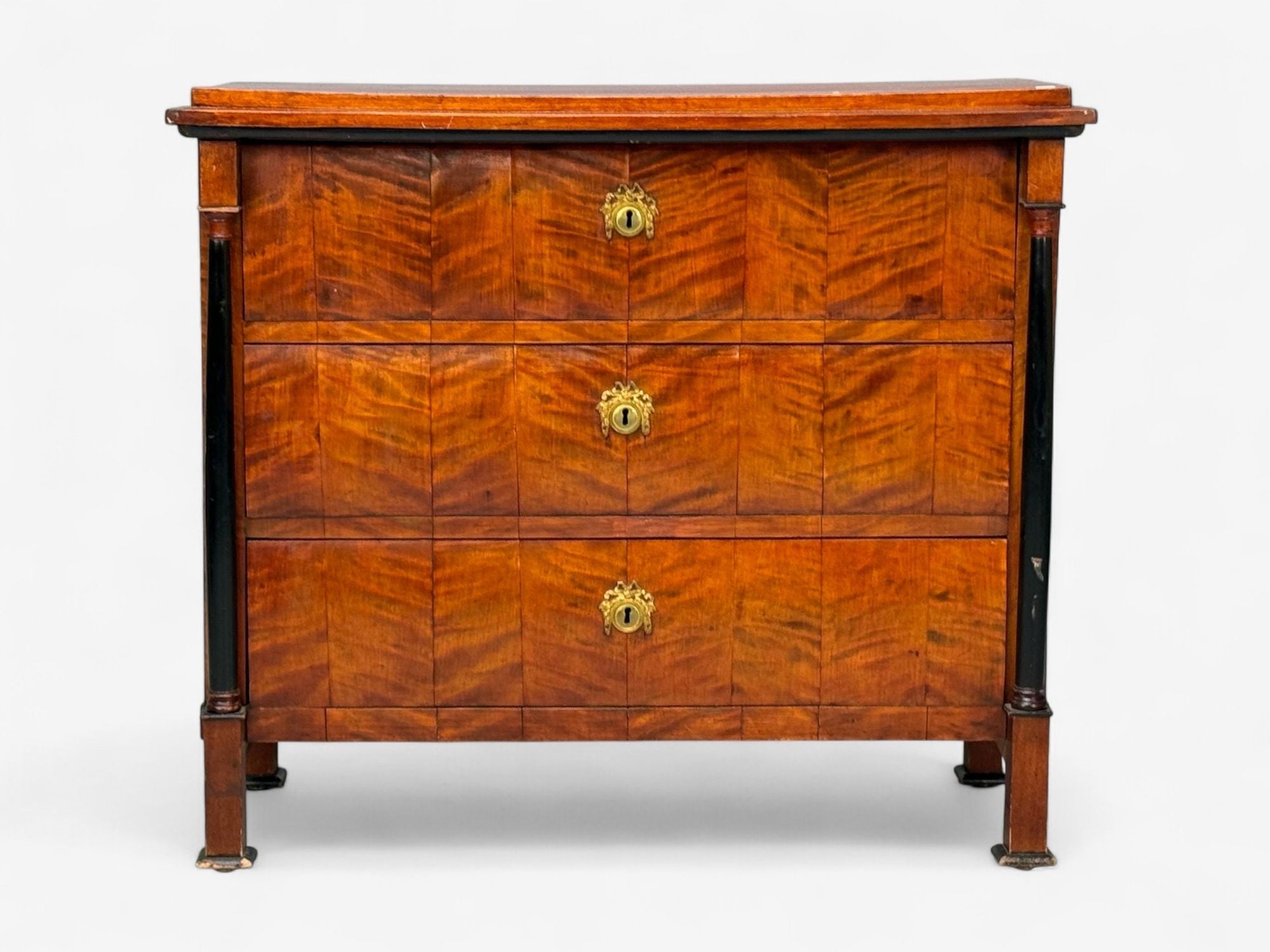 Biedermier, Cherry Wood, Bronze, Ebonized Wood, Cabinet, Germany, 19th c.