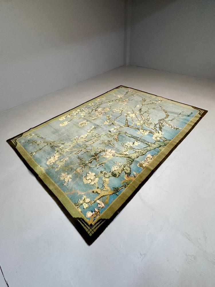 Vincent van Gogh, Ege Art Line, Modern Carpet, Cherry Blossom Rug, Signed