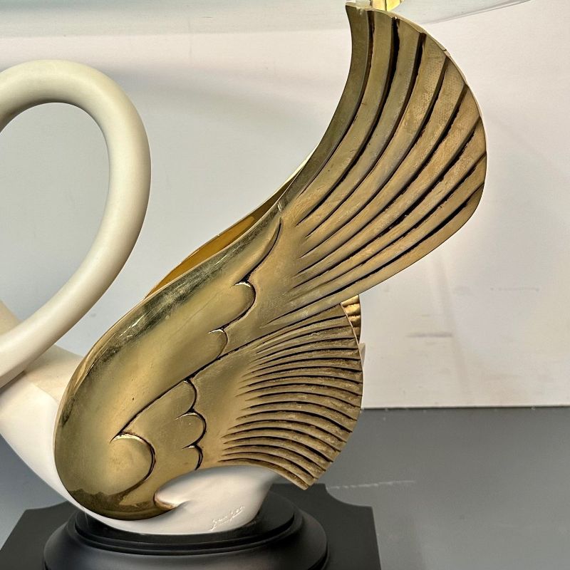 Hollywood Regency Maison Jansen Swan / Dove Coffee, Cocktail Table, France 1970s