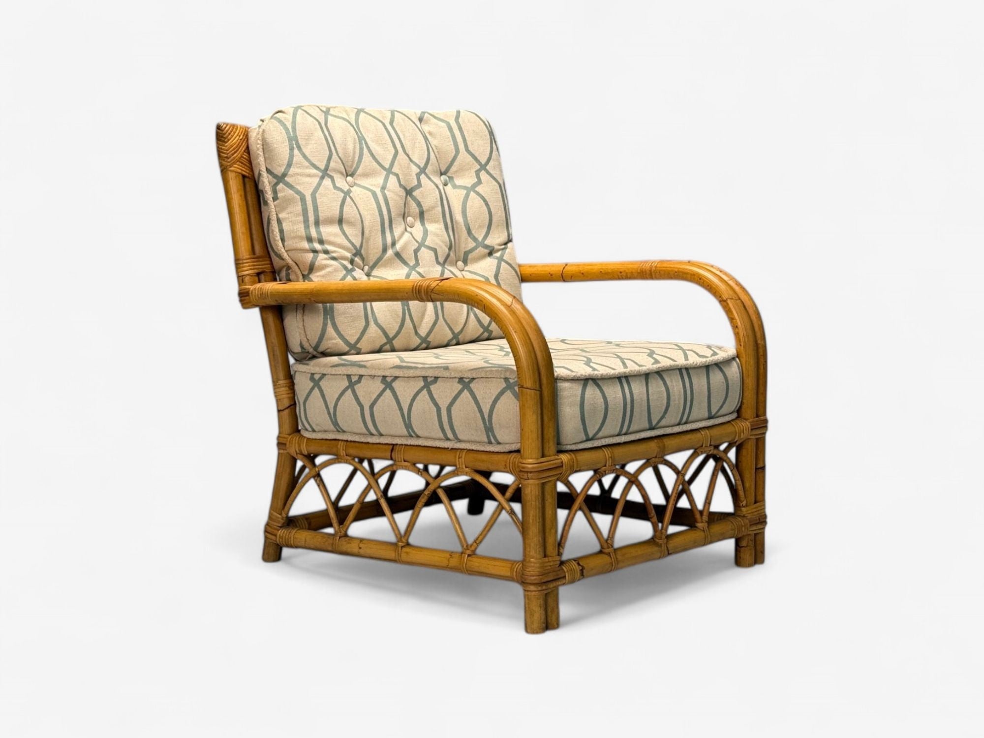Bielecky Brothers, Modern, Single Lounge Chair, Cane, Bamboo, USA, 21st C.