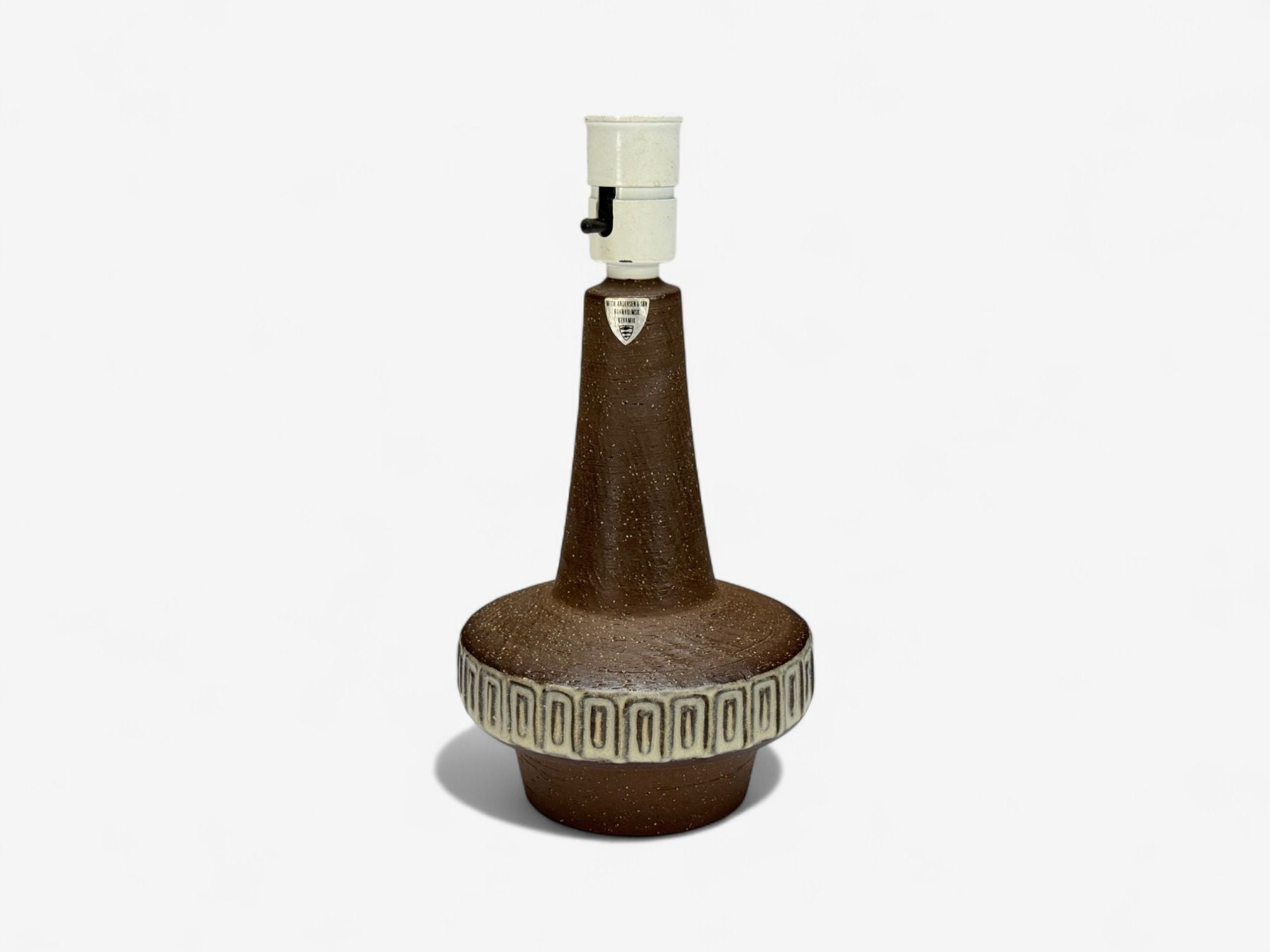 Michael Andersen & Søn, Brown Stoneware, Table Lamp, Denmark, 1960s
