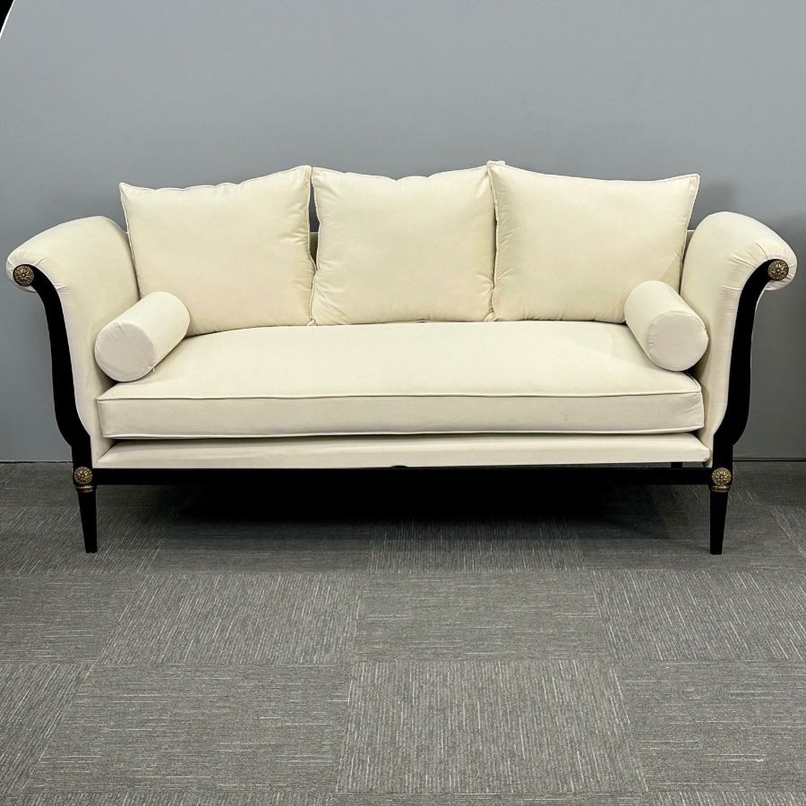 Pair of Steel and Bronze Sofas / Settees, Hollywood Regency, Peter Marino Style