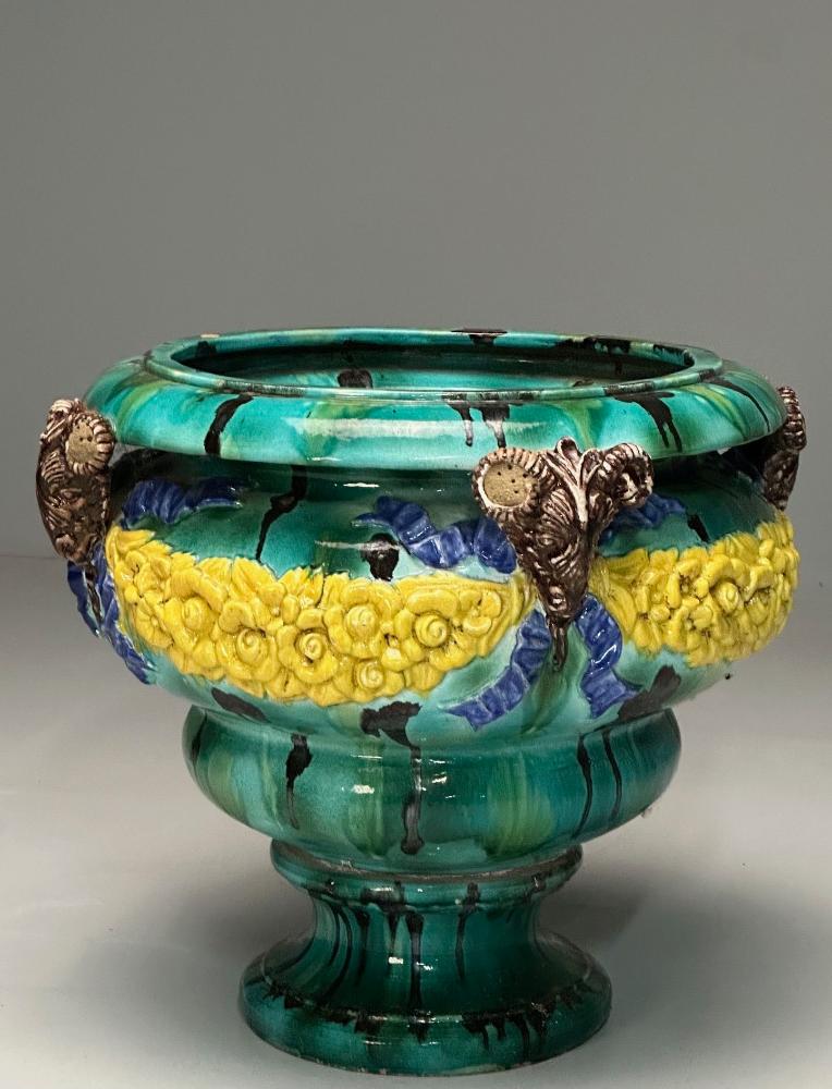 Italian, Majolica, Modern, Palatial Jardinière or Planter, Outdoor, Italy, 1960s