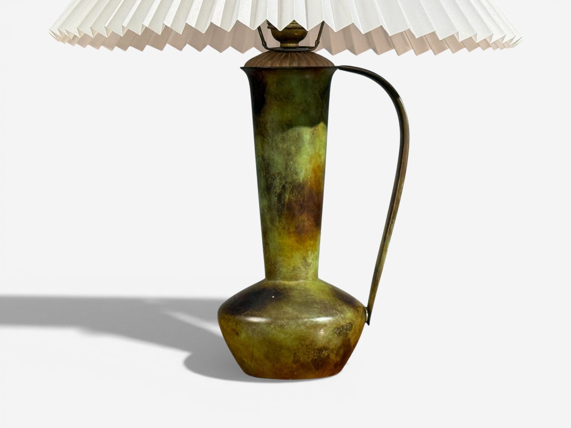 GAB, Table Lamp, Patianted Bronze, Sweden, 1940s