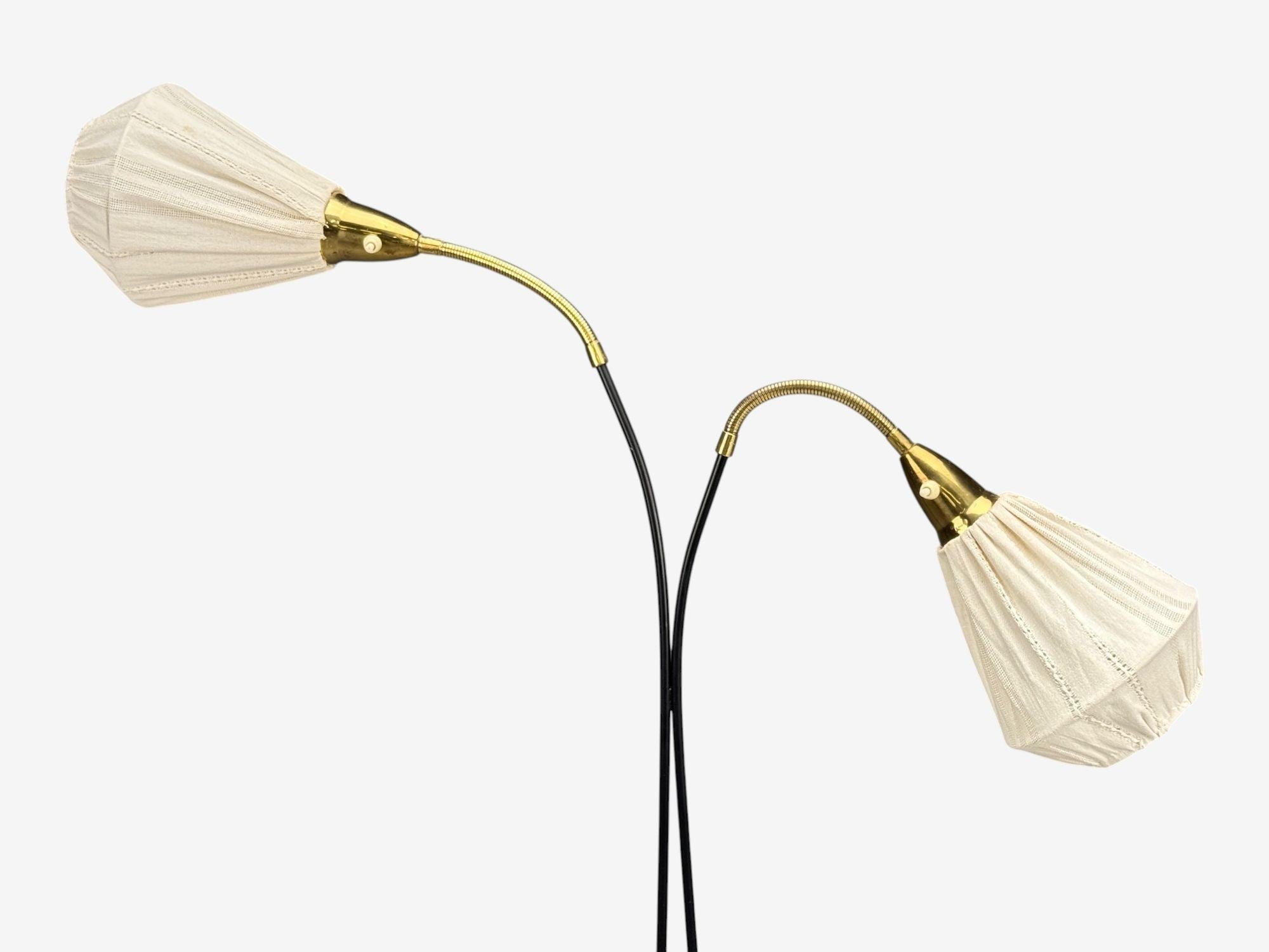 Eskilstuna Elektrofabrik, Floor Lamp, Laqcuered Metal, Brass, Sweden, 1960s