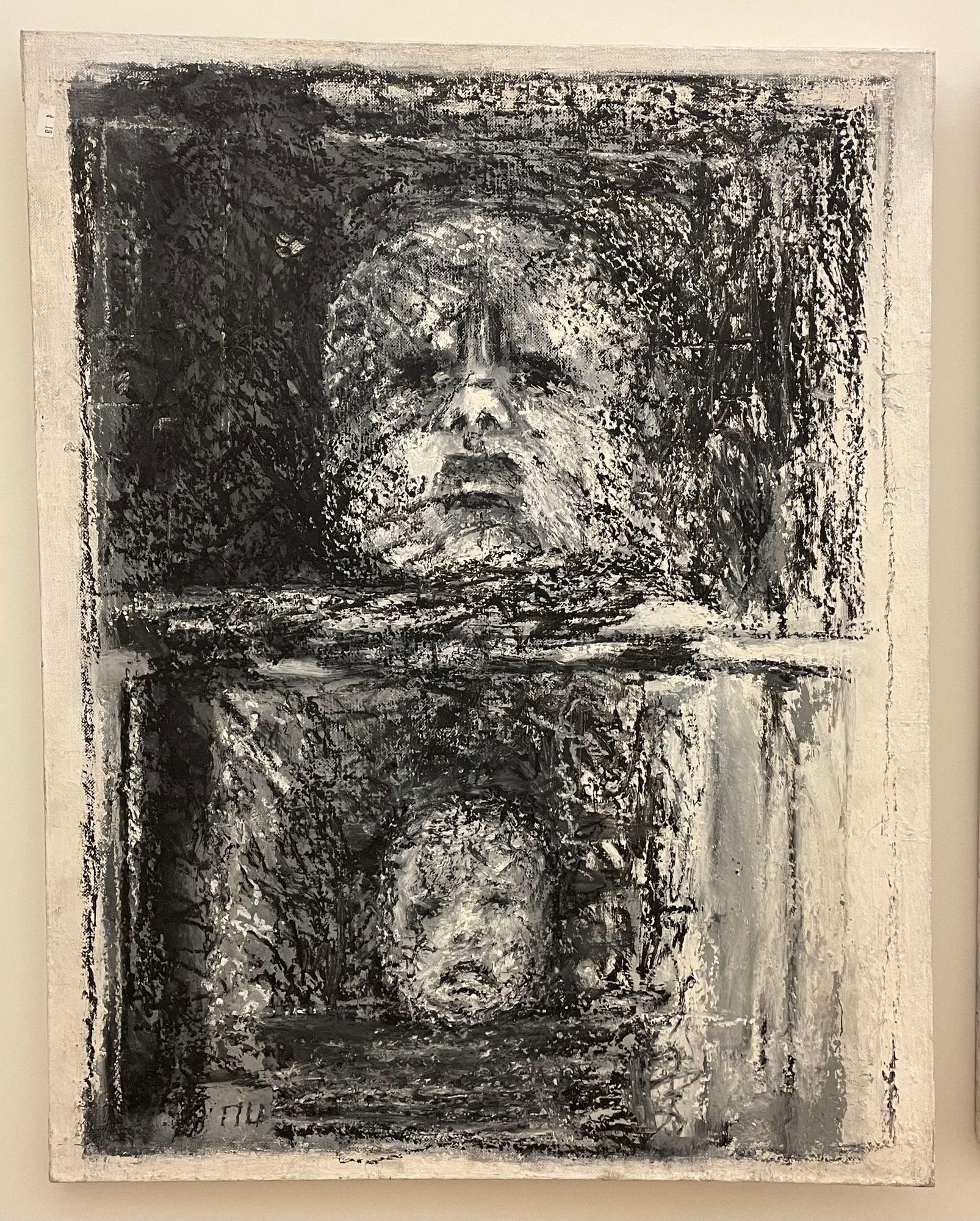 Three Ursula Meyer Mixed Media Works, Signed, Dated, Charcoal, Paint