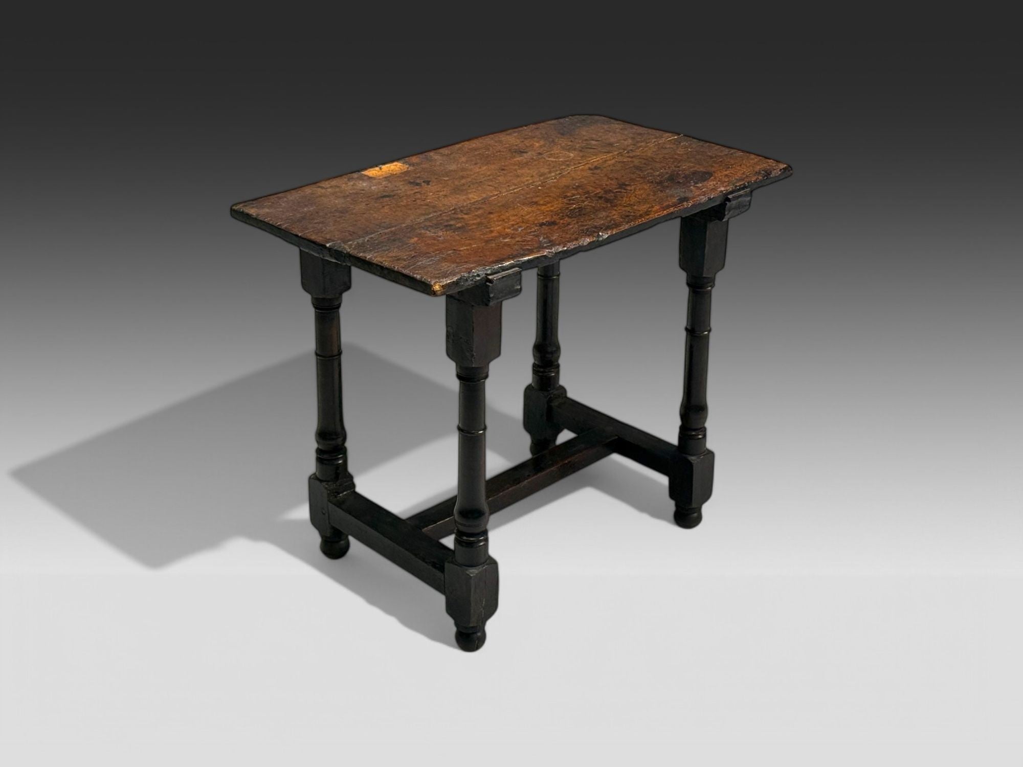 Baroque, Continental, Oak, Rustic Side Table, 17th C.