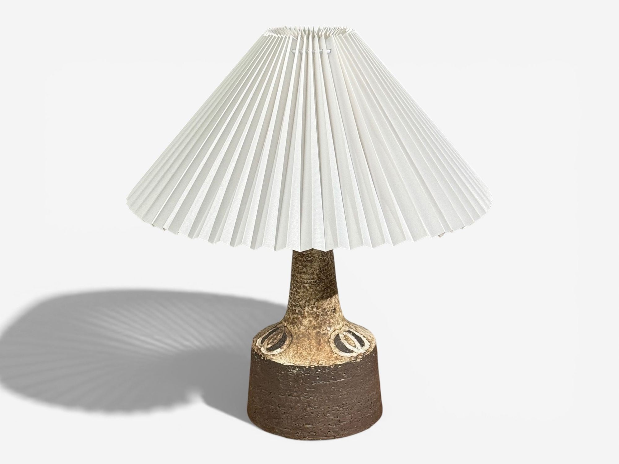 Fridtjof Sejersen, Table Lamp, Brown Ceramic, Denmark, 1960s