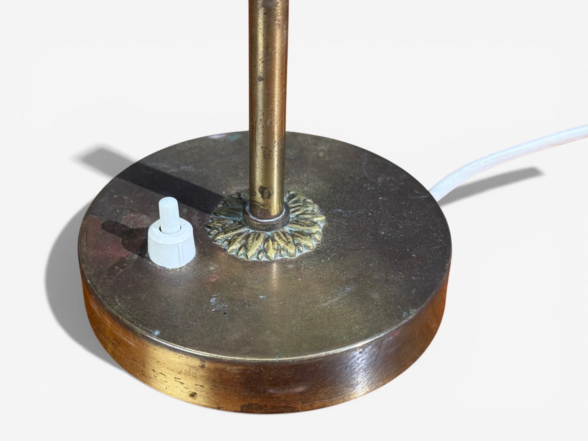 BABO, Table Lamps, Brass, Fabric, Sweden, 1900s