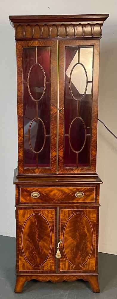 Pair of Bookcase / Showcase Cabinets, Theodore Alexander "Althorp" Mahogany