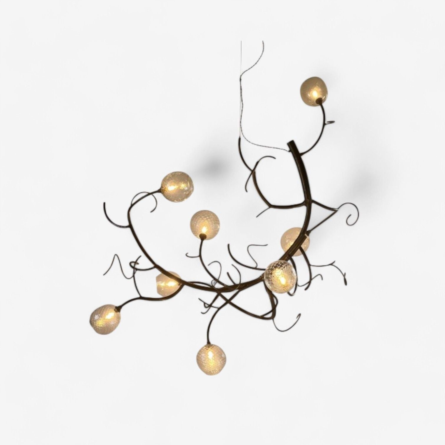 Christopher Poehlmann, Massive Modern Sculptural Branch Chandelier, Blown Glass