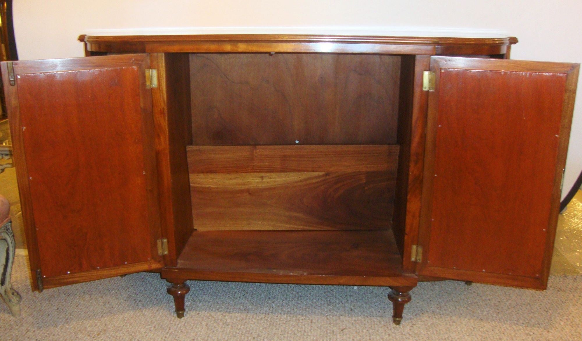 Maison Jansen Style Serving Console Credenza Custom Quality Curved Sided Server
