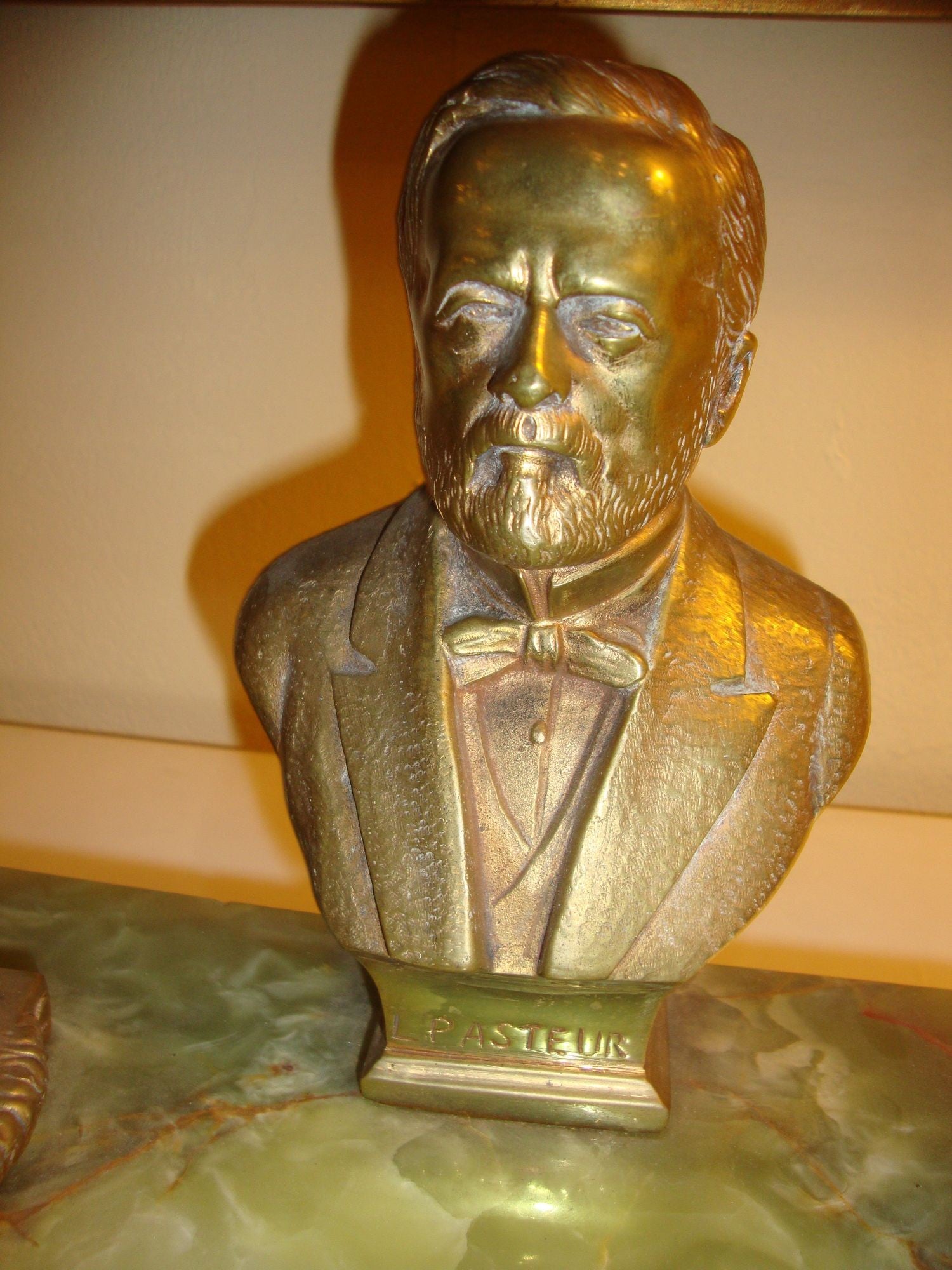 Onyx and Bronze Inkwell Desk Set