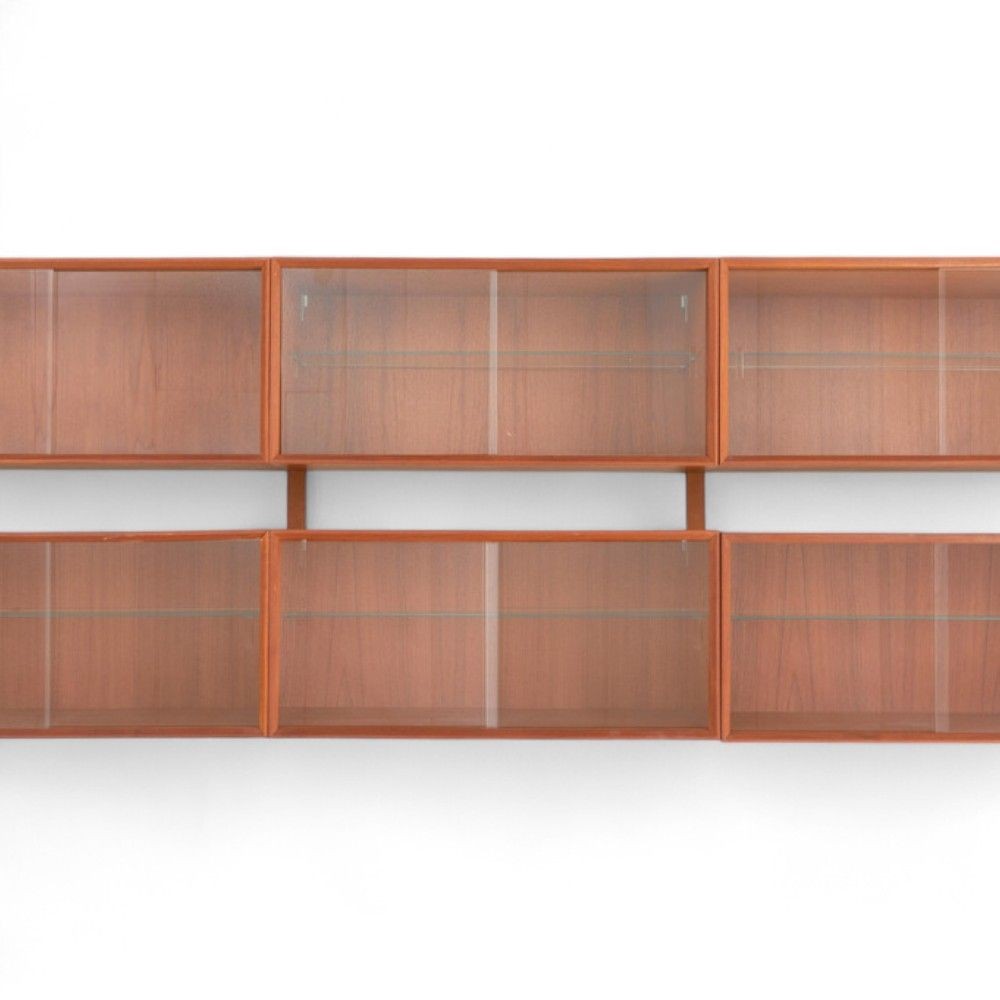 Scandinavian Mid-Century Modern, Wall Mounted Bookshelf, Teak, Norway, 1967