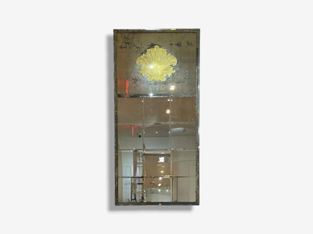 Art Deco Style, Eglomise Glass, Beveled Mirror, Monumental Wall Mirrors, 1960s