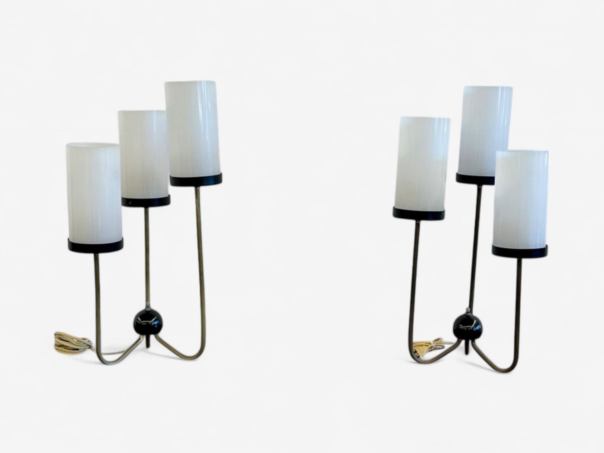 Kurt Versen , Mid-Century Modern, Brass, Table Lamps, USA, 1960s
