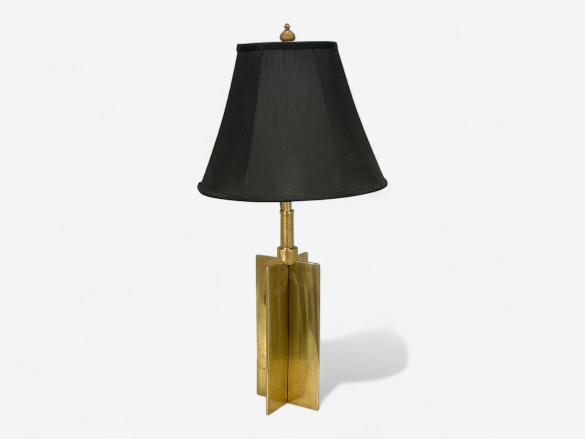 Jean Michel Frank Style, Mid-Century Modern, Bronze, Table Lamps, 1970s