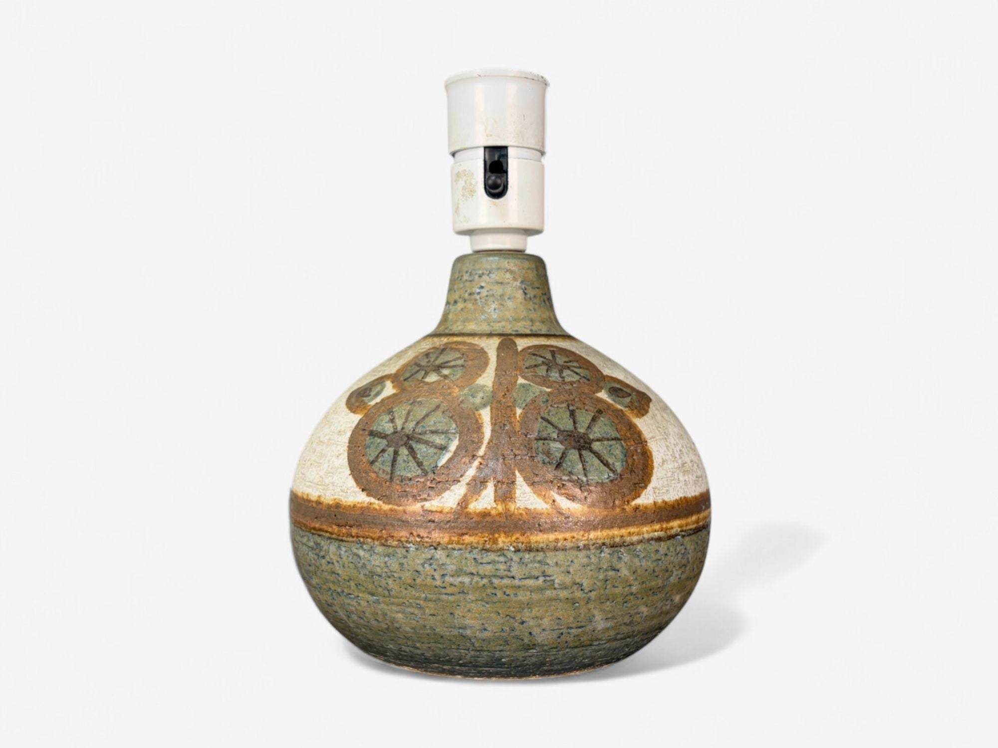 Søholm Keramik, Danish Modern, Beige Stoneware, Table Lamp, Denmark, 1960s