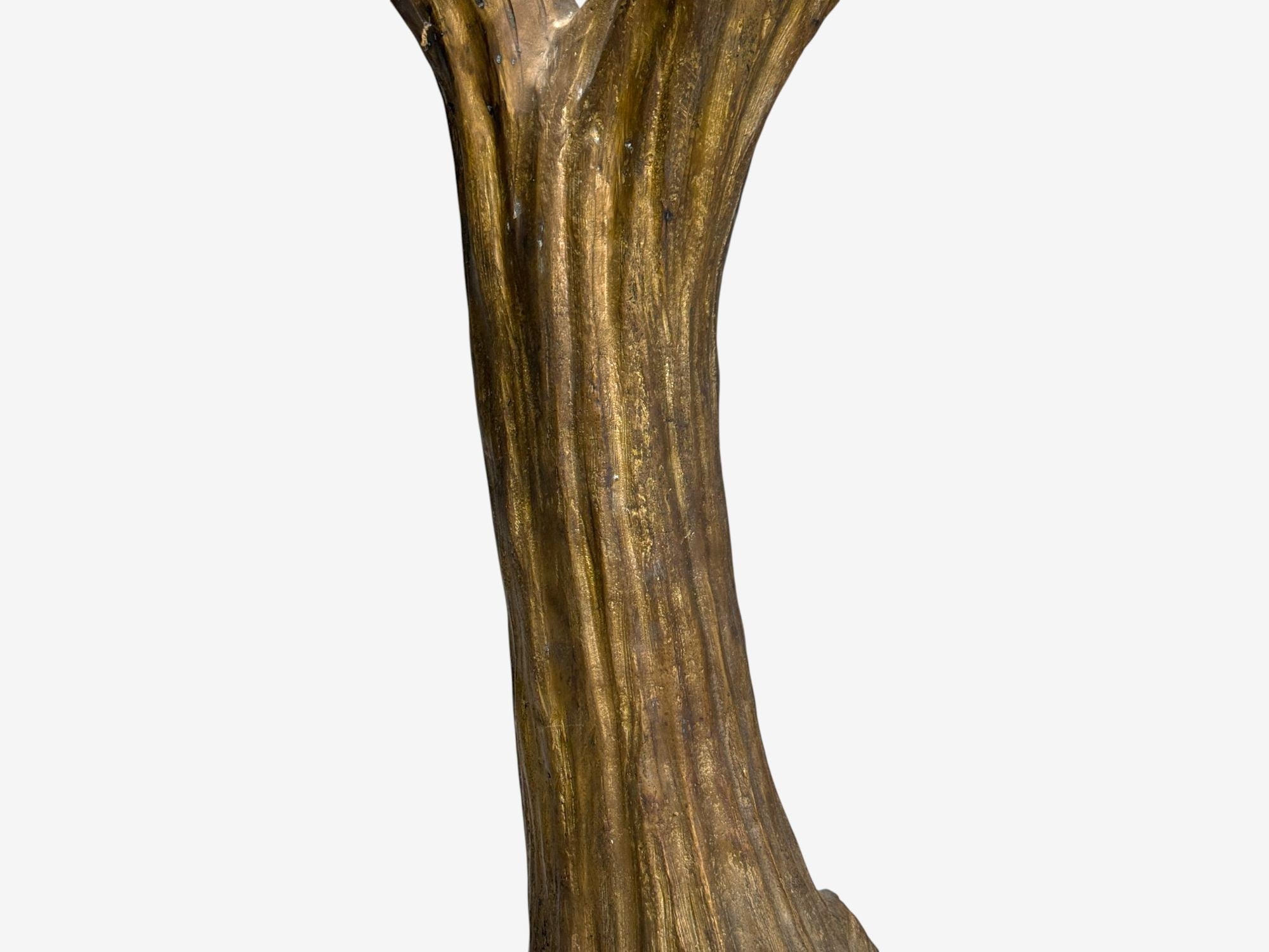 Organic Modern, Gilt Metal, Faux Bois Table Base, United States, 21st c.