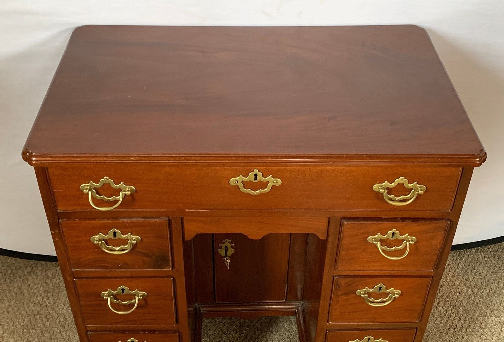 Mid-19th Century Georgian Style Mahogany Knee Hole Desk