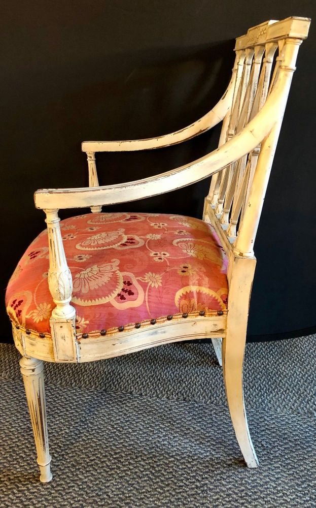 Pair of 19th-20th Century Armchairs in Scalamandre Upholstery Swedish Finish