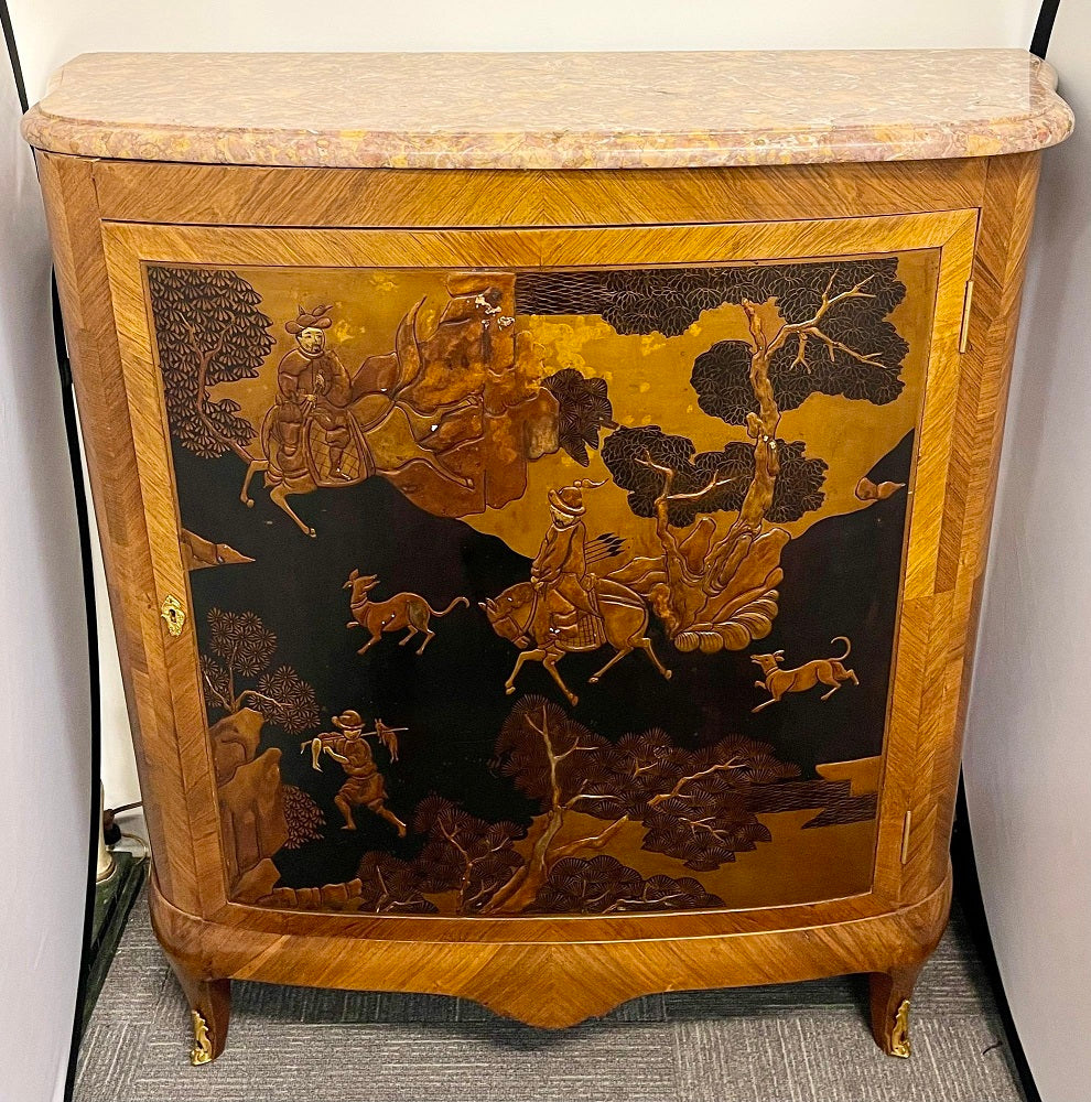French Louis XV Style Chinoiserie Commode, Chest Manner of Jansen