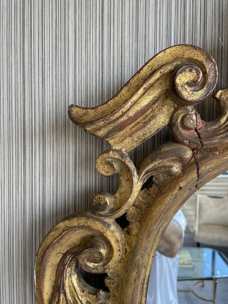 Italian Gilt Wood Wall or Console Mirror. Pier, Commode Mirror