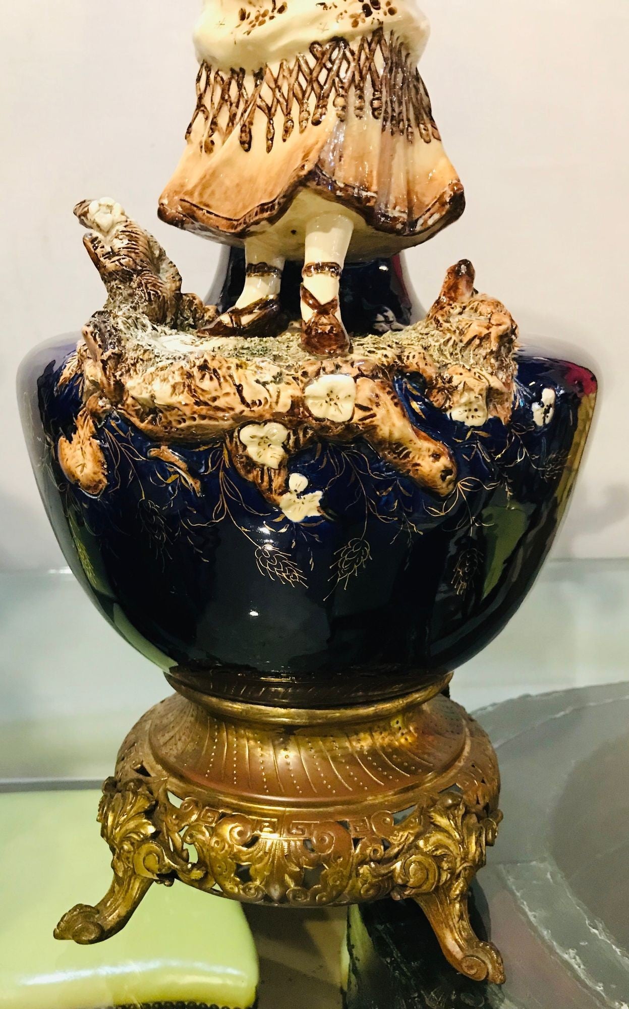 Two Large Porcelain French 19th-20th Century Figurative Vases or Male & Female