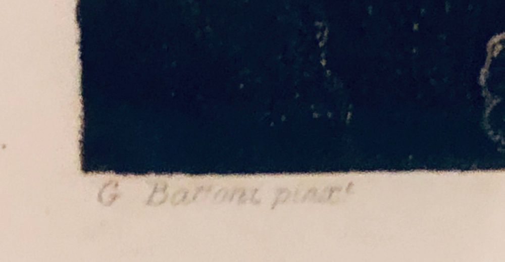 Diminutive Etching of Magdelena in a Gilt Frame Signed G. Batoni