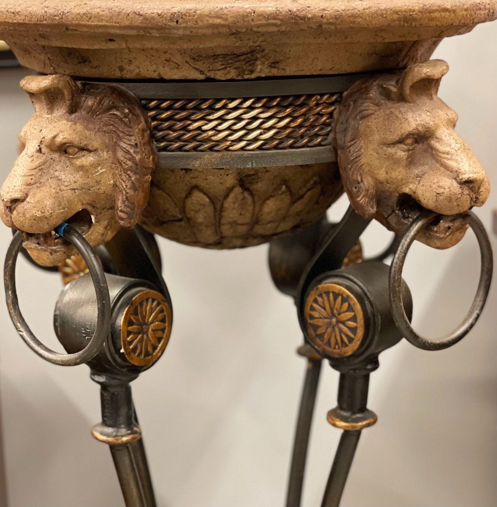 Pair of Figural Empire Style Jardinières, Planters on Stands, Europe, 1960s