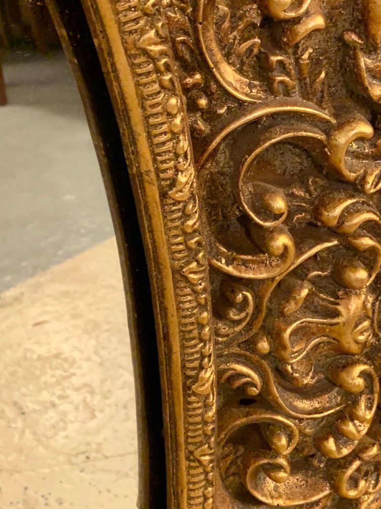 Pair of French Style Wall, Console or Pier Mirrors. Gilt Gesso and Wooden.