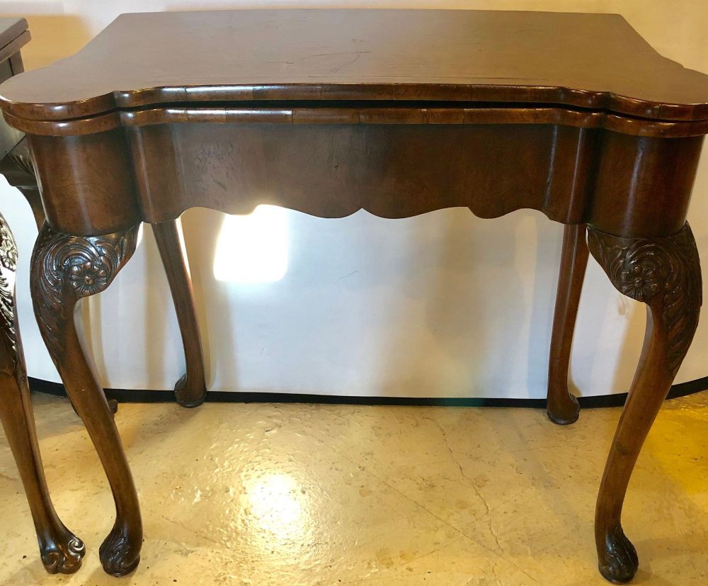 Pair of 18th-19th Century Georgian Compatible Card / Game or Flip Top Tables