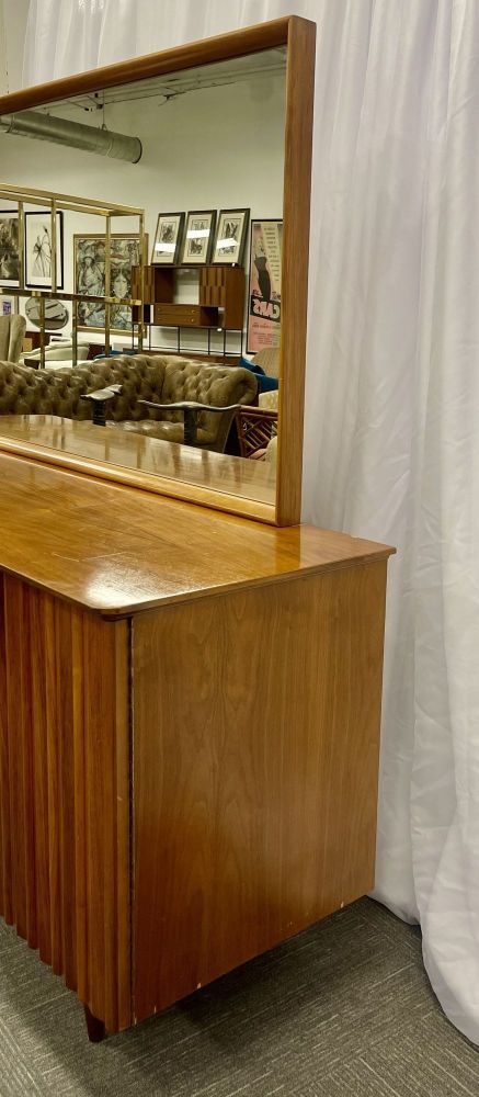 Mid-Century Modern Sideboard, Dresser, Attached Mirror, Bedroom Set,