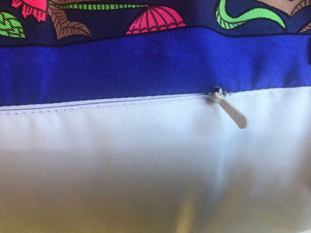 Enormous French Hollywood Regency Style Hermès "Torana" Silk Stuffed Pillow