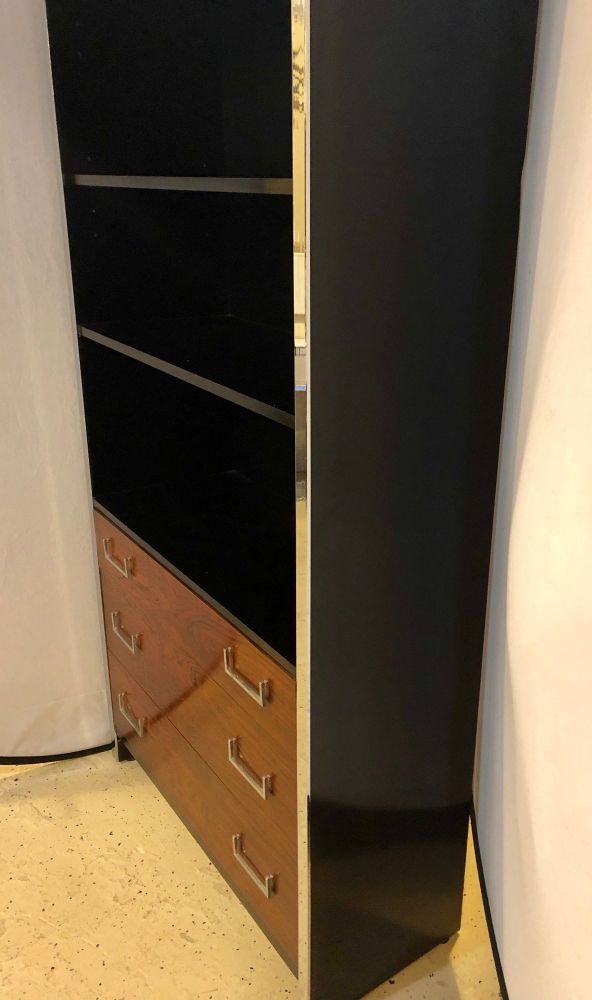 West John Stuart for Baughman Mid-Century Modern Bookcase Ebony and Rosewood