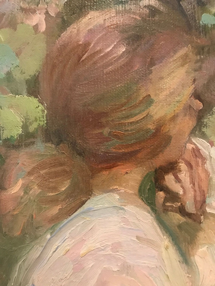 Impressionist Decorative Oil on Canvas in a Fine Gilt Frame Signed