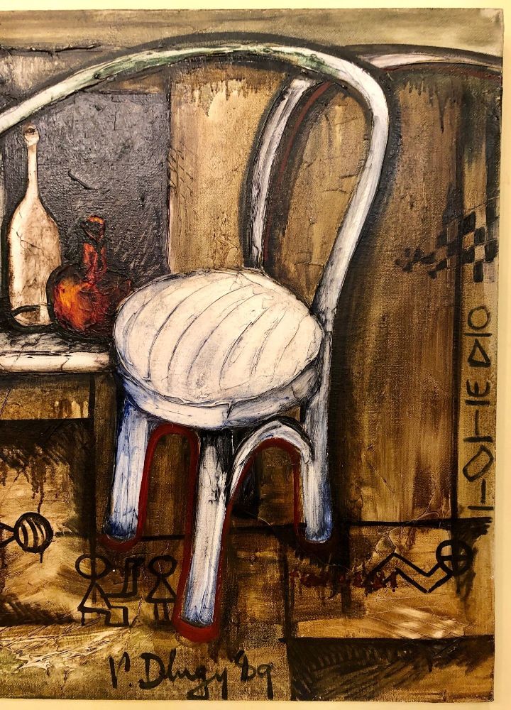 Vitaly Dlugy White Chair, 1989 Oil on Canvas