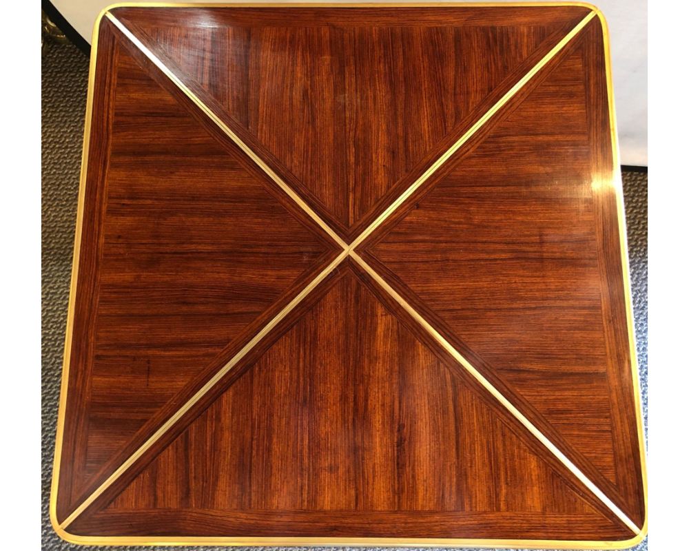19th Century French Ormolu Folding Card Envelope Table, Signed P. Sormani