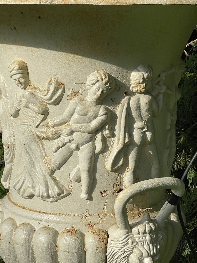 Pair of Cast Iron Urn or Planters, Property of a Lady, 1880s