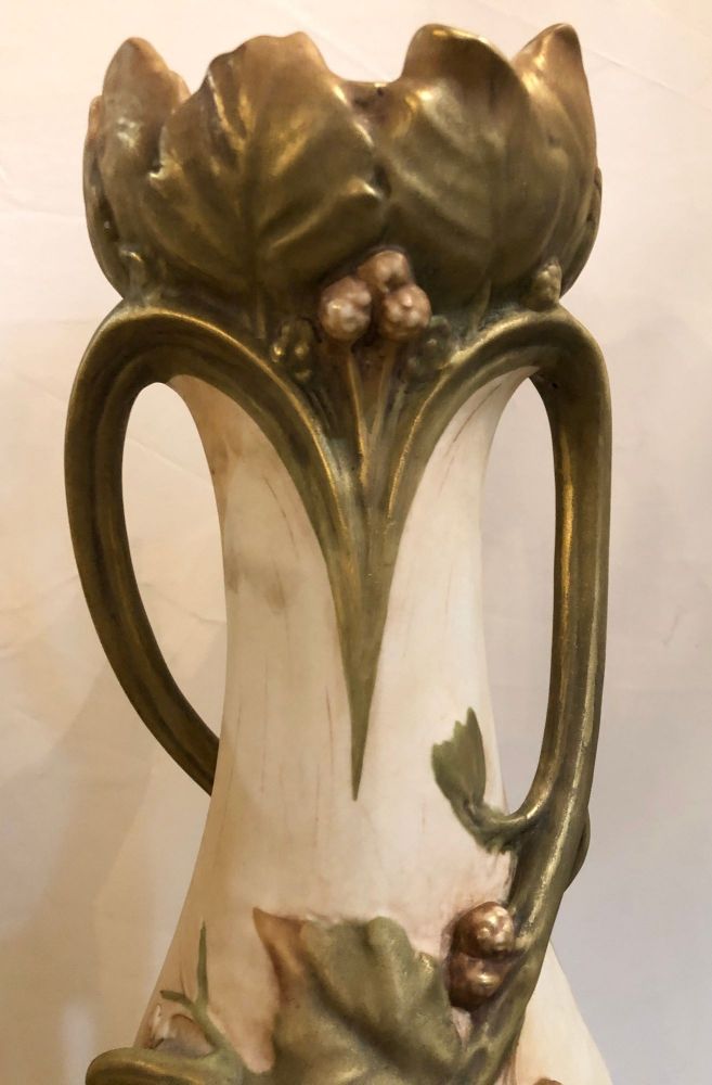 Pair of Royal Dux Flower Vases or Centerpieces, Art Nouveau Era