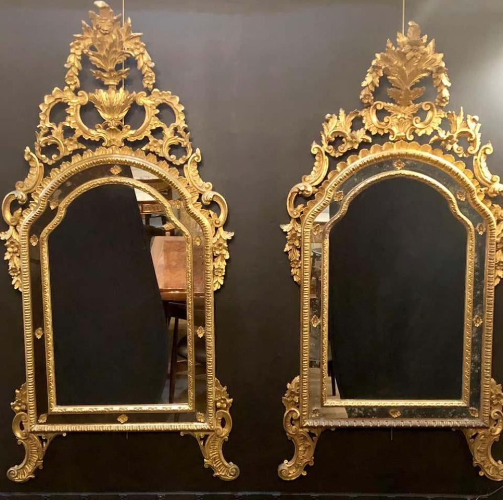 Italian Louis XVI Style, Hollywood Regency, Large Wall Mirrors, Italy 1930s