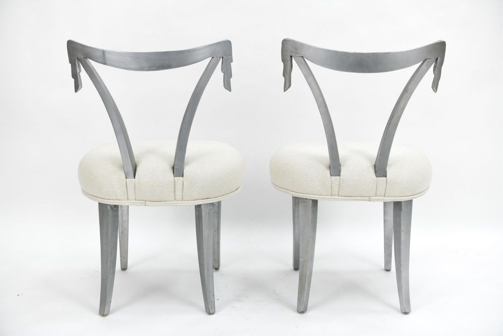 Pair of Dorothy Draper Grosfeld House Side Chairs, Mid-Century Modern