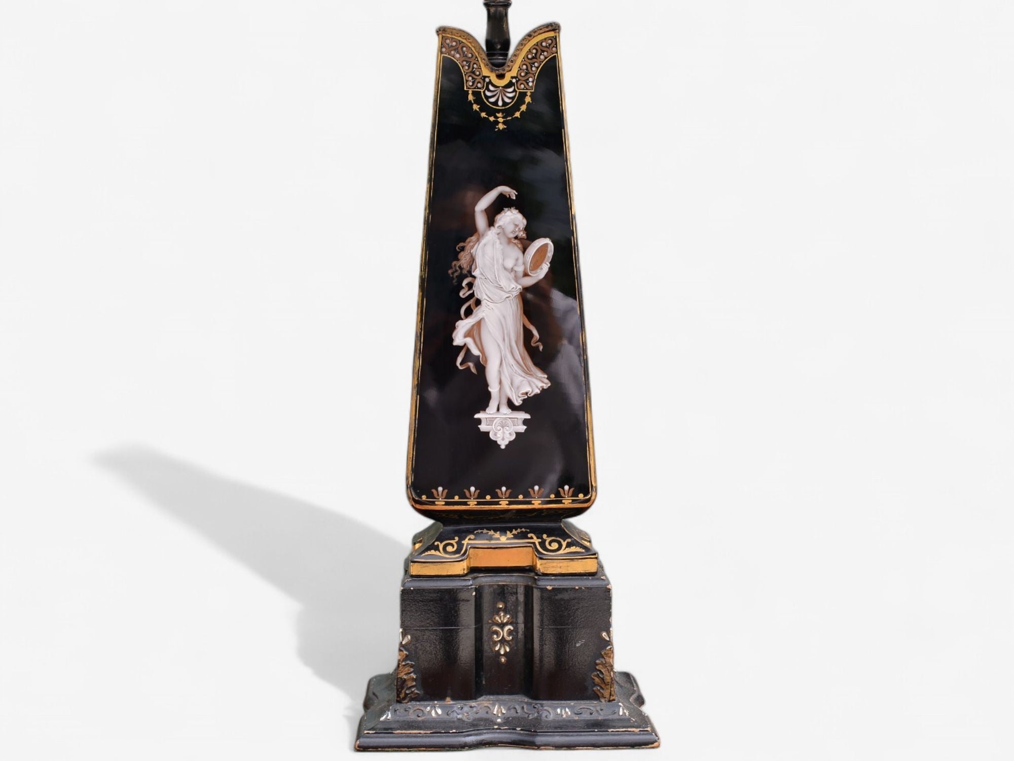 Hollywood Regency, Opaline, Bronze, Painted Table Lamps, France, 1920s