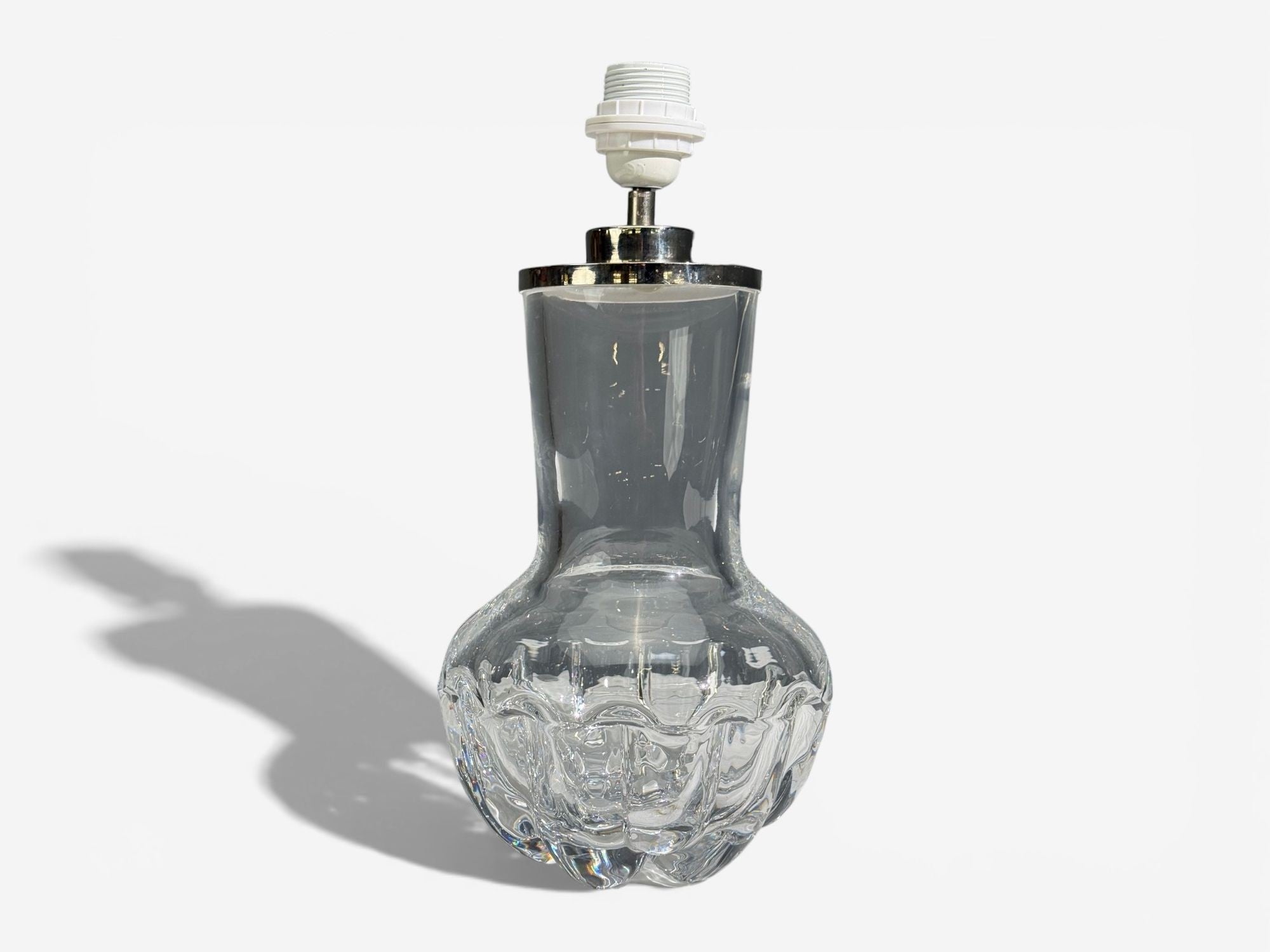 Olle Alberius, Table Lamp, Blown Glass, Chromed Metal, Sweden, 1970s