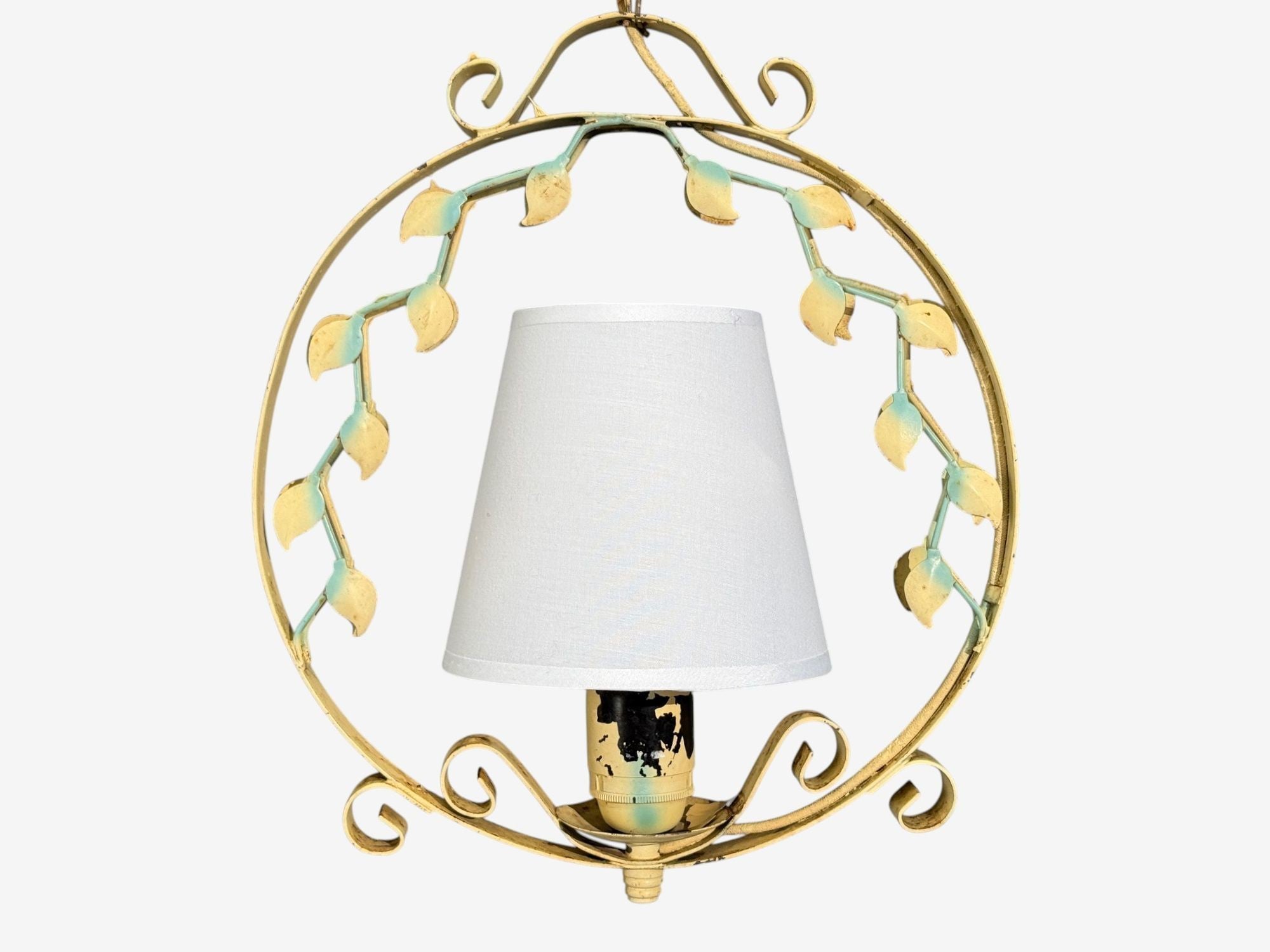 Swedish Modern, Pendant Light, Painted Metal, Sweden, 1950s