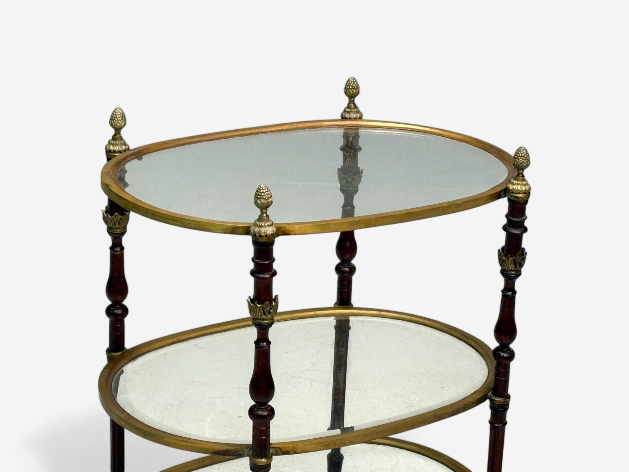 Maison Baguès Style, Hollywood Regency, Bronze, Small Étagère, France, 1940s