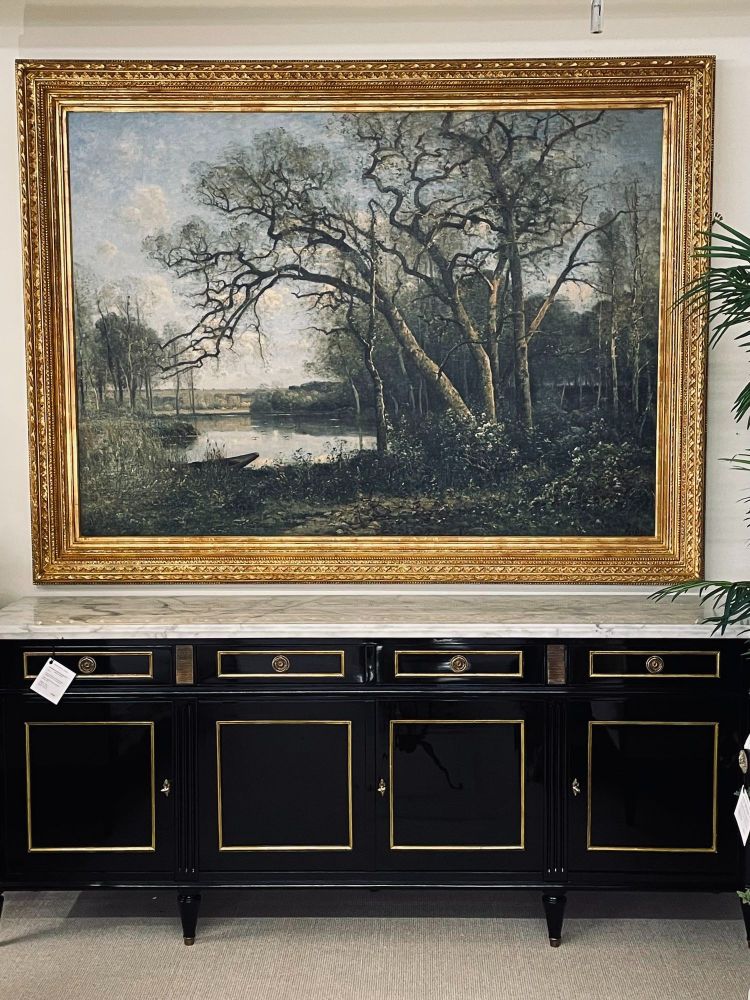 Louis Aime Japy "Springtime, Oil on Canvas, Monumental, Sotheby's Provenance