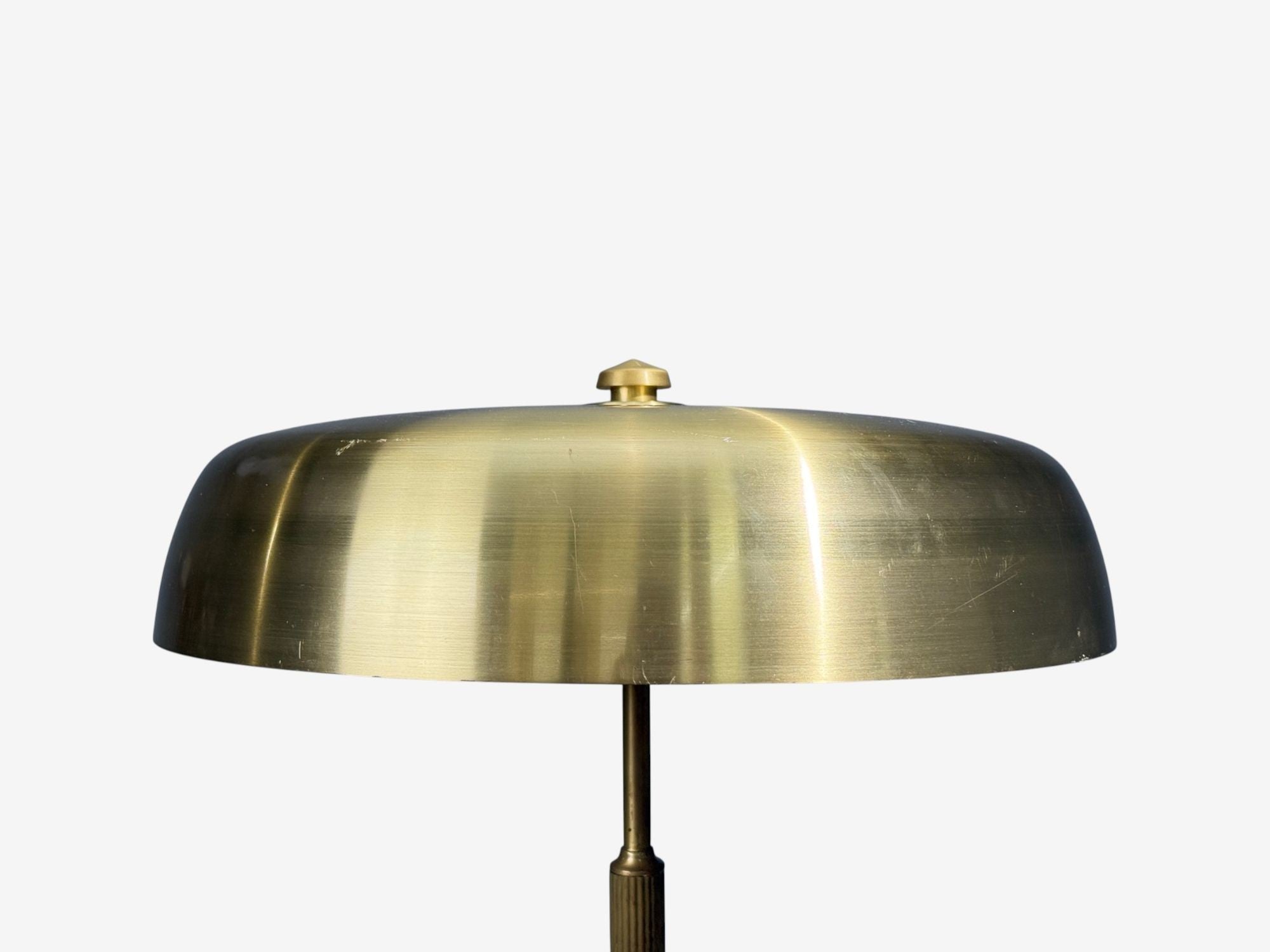 Hövik Lys, Large Table Lamp, Brass Sheet, Norway, 1970s