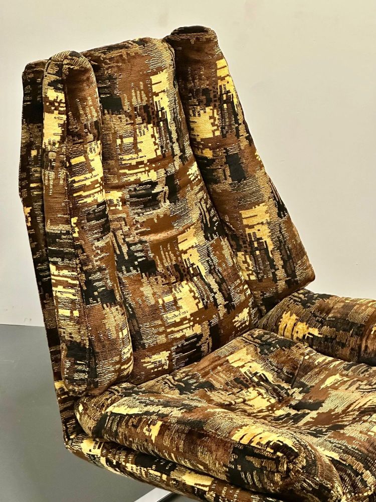 Mid-Century Modern Lounge Chair, Adrian Pearsall Style, American, Chrome, 1950s